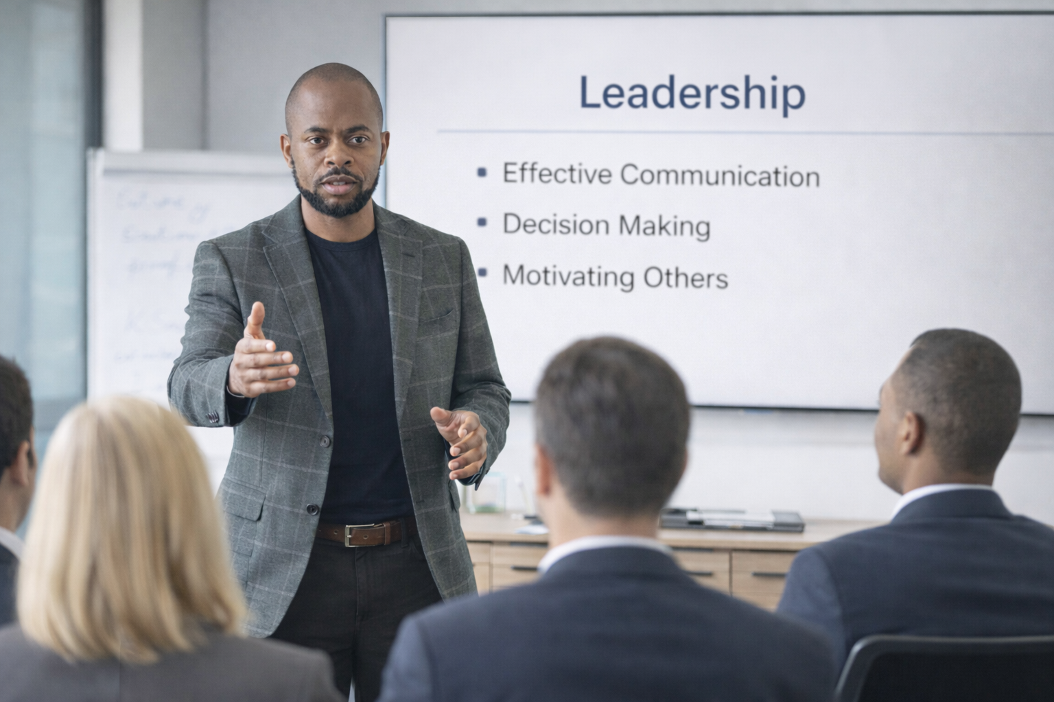 Ade leading a training session